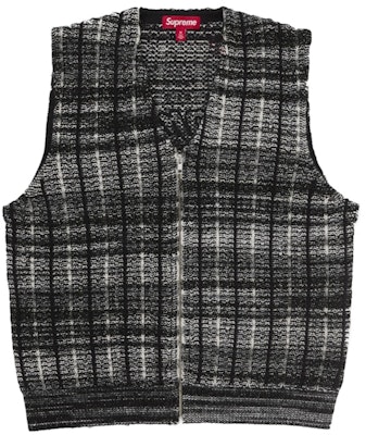 Supreme Speckled Zip Up Sweater Vest Black Buy Supreme Speckled Zip Up Sweater Vest Black