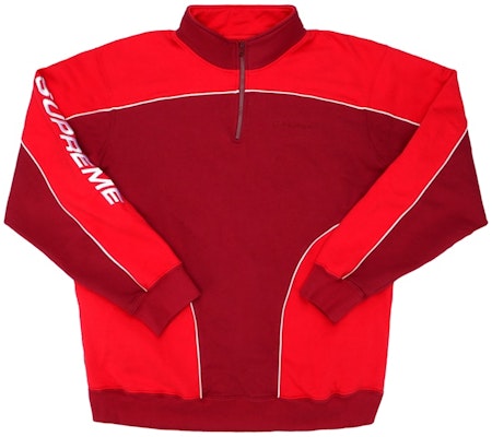 Supreme Speedway Half Zip Sweatshirt Cardinal Buy Supreme Speedway Half Zip Sweatshirt Cardinal