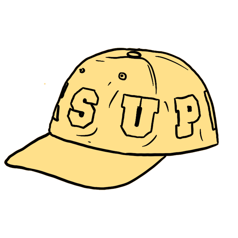 Supreme Spellout 6-Panel Light Yellow