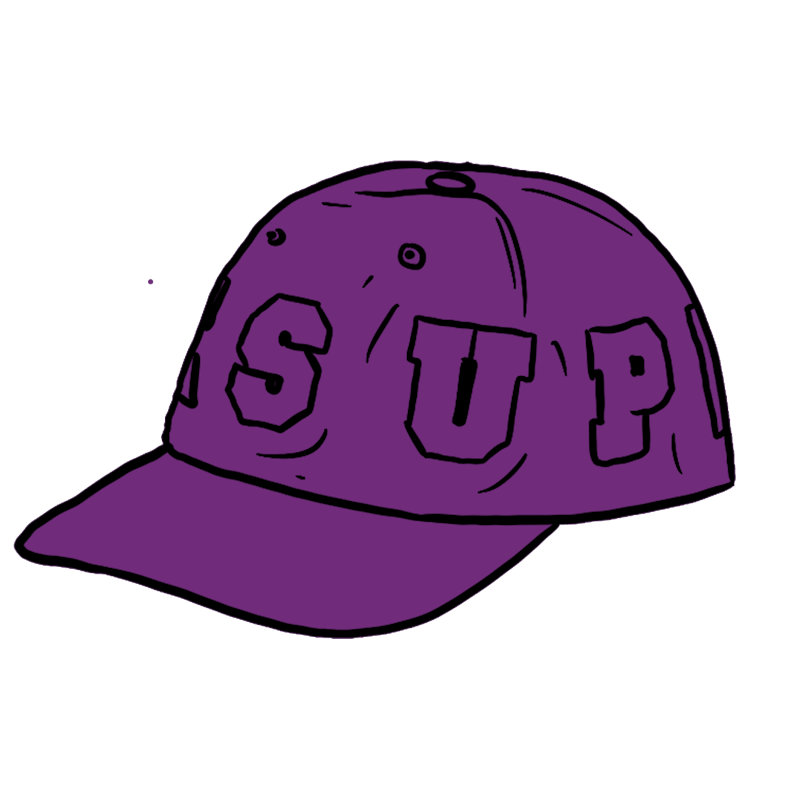 Supreme Spellout 6-Panel Purple