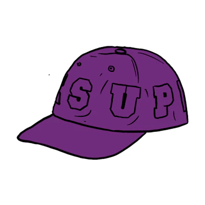 Supreme Spellout 6-Panel Purple
