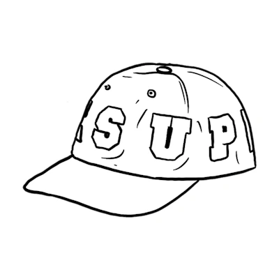 Supreme Spellout 6-Panel White