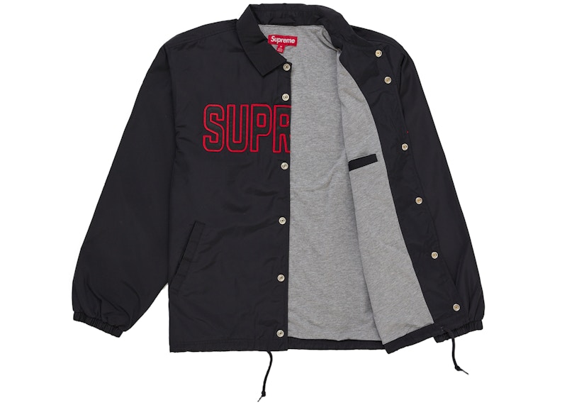 Order シュプリーム スペルアウト コーチジャケット ブラック
