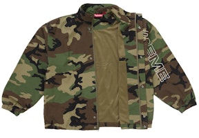 Supreme Spellout Embroidered Ripstop Track Jacket Woodland Camo Supreme Spellout Embroidered Ripstop Track Jacket Woodland Camo