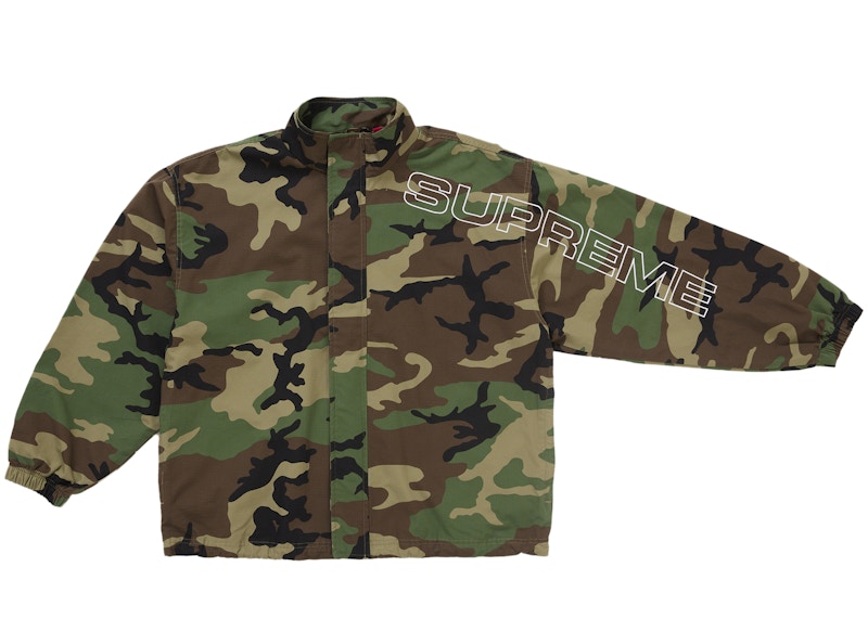 Order シュプリーム スペルアウト 刺繍 リップストップ トラックジャケット ウッドランドカモ