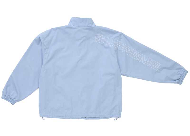 Lookbook Supreme 刺繡字母防撕運動夾克 淺藍色