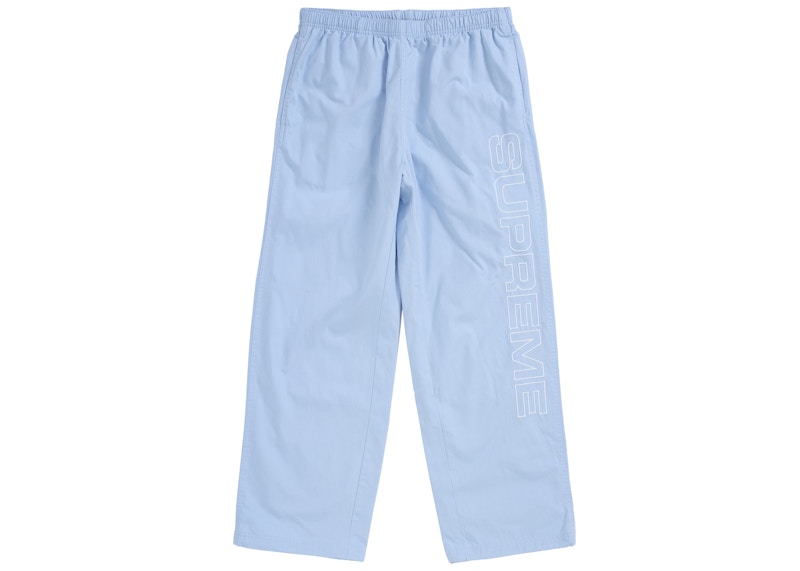 Supreme Spellout Embroidered Ripstop Track Pant Blue