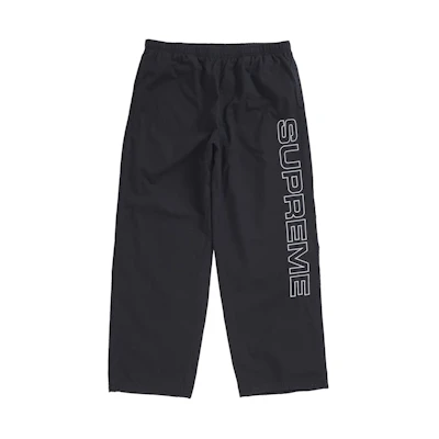 Supreme Spellout Embroidered Ripstop Track Pant Black