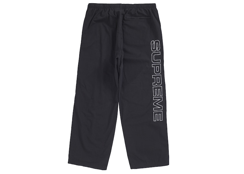 Order Supreme 拼字刺繡防撕運動褲 黑色