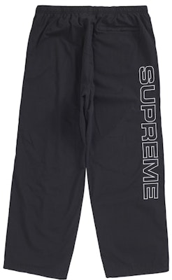 Supreme Spellout Embroidered Ripstop Track Pant Black Order Supreme Spellout Embroidered Ripstop Track Pant Black