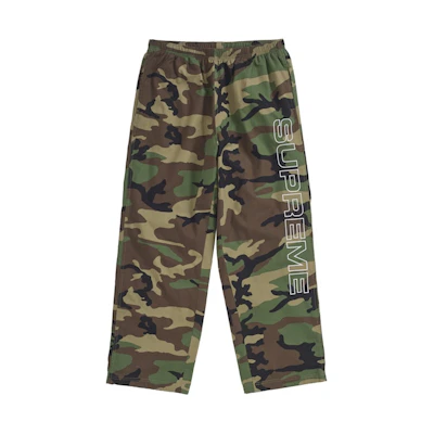 Supreme Spellout Embroidered Ripstop Track Pant Woodland Camo