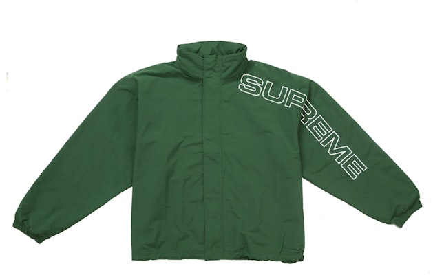 Supreme Spellout Embroidered Track Jacket (FW24) Hijau Tua. Order Supreme Spellout Embroidered Track Jacket (FW24) Hijau Tua.