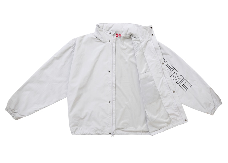 Lookbook Supreme 字母刺绣运动夹克 (FW24) 灰色