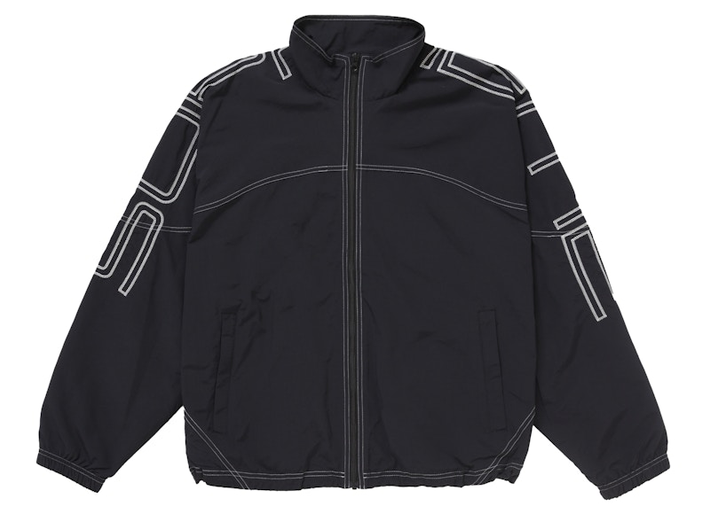 Supreme Spellout Embroidered Track Jacket (SS25) Black
