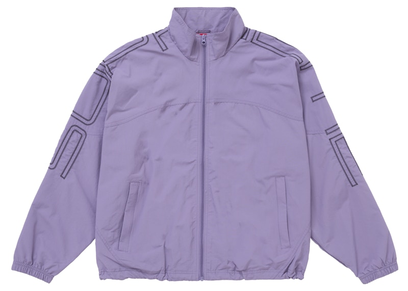 Supreme Spellout Embroidered Track Jacket (SS25) Dusty Purple