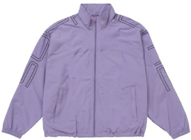 Supreme Spellout Embroidered Track Jacket (SS25) Dusty Purple Supreme Spellout Embroidered Track Jacket (SS25) Dusty Purple