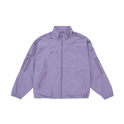 Supreme Spellout Embroidered Track Jacket (SS25) Dusty Purple