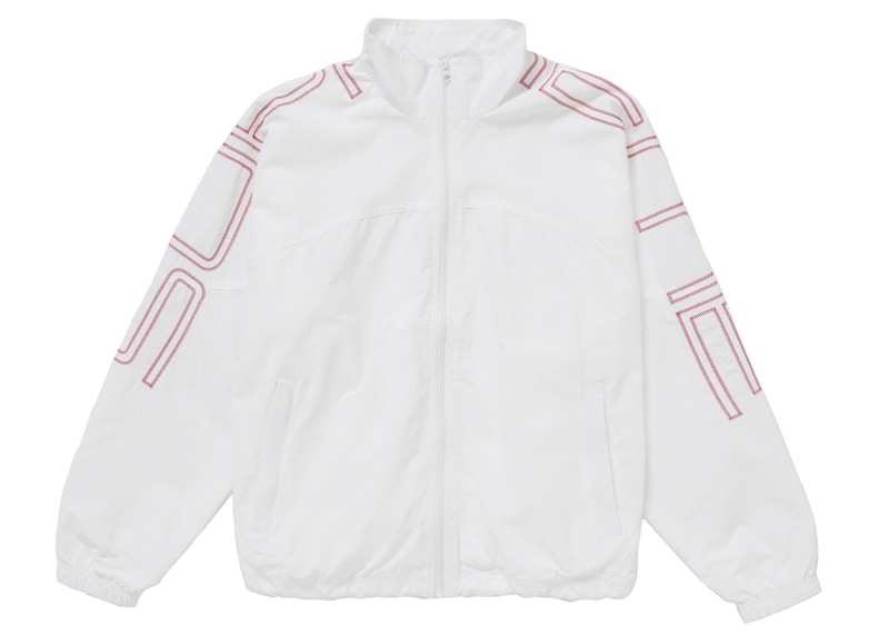 Supreme Spellout Embroidered Track Jacket (SS25) White