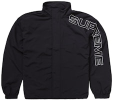 Supreme Spellout Embroidered Track Jacket Black Supreme Spellout Embroidered Track Jacket Black
