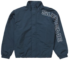 Supreme Spellout Embroidered Track Jacket Dark Blue Supreme Spellout Embroidered Track Jacket Dark Blue