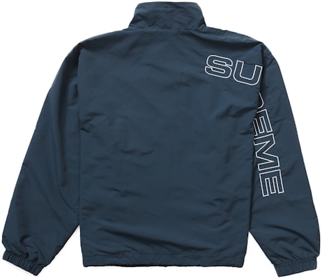 Supreme Spellout Embroidered Track Jacket Dark Blue - Novelship