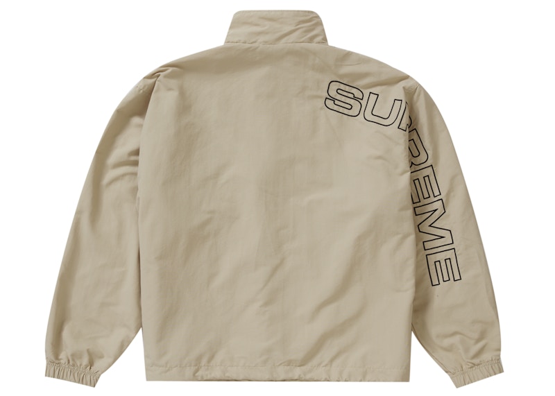 Lookbook Supreme Spellout Embroidered Track Jacket Sand