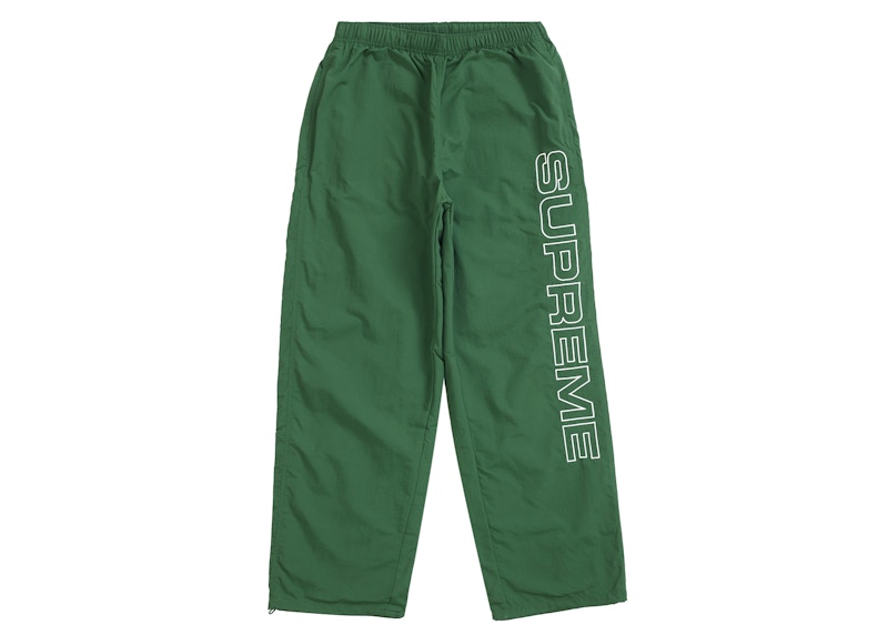Supreme Spellout Embroidered Track Pant (FW24) Dark Green