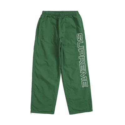 Supreme Spellout Embroidered Track Pant (FW24) Dark Green