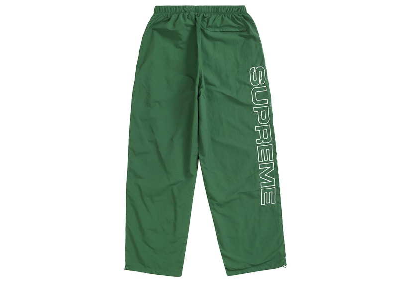 Order Supreme 字母刺绣运动裤 (FW24) 深绿色