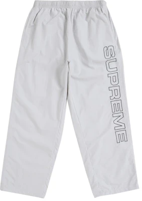 Supreme Spellout Embroidered Track Pant (FW24) Grey Buy Supreme Spellout Embroidered Track Pant (FW24) Grey