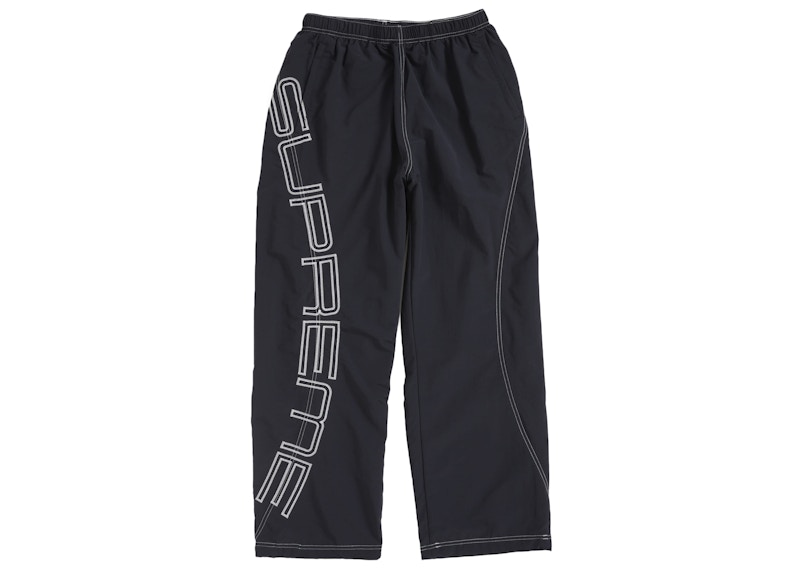 Supreme Spellout Embroidered Track Pant (SS25) Black