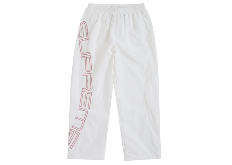 Supreme Spellout Embroidered Track Pant (SS25) Ivory