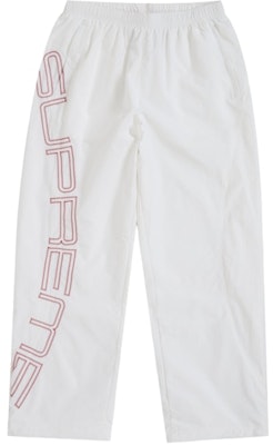 Supreme Spellout Embroidered Track Pant (SS25) Warna Gading. Buy Supreme Spellout Embroidered Track Pant (SS25) Warna Gading.