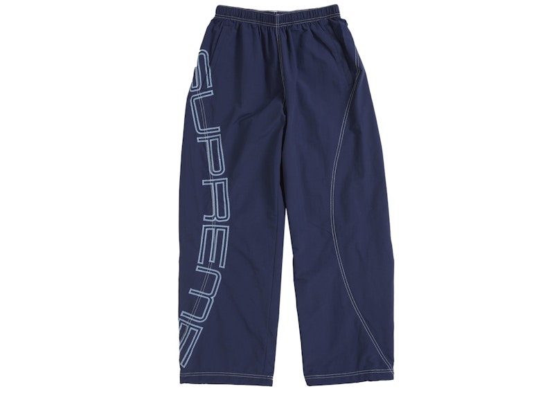 Supreme Spellout Embroidered Track Pant (SS25) Navy