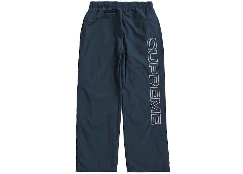 Buy Supreme Spellout Embroidered Track Pant Dark Blue - Novelship