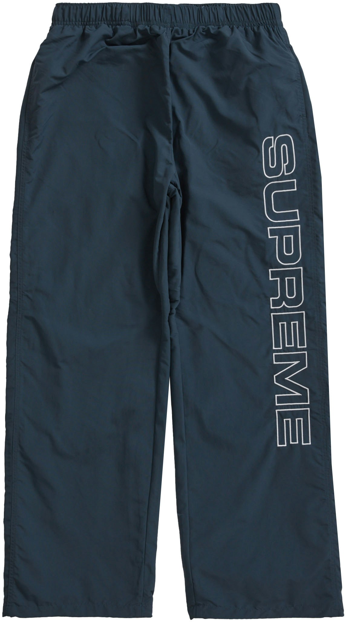 Supreme Spellout Embroidered Track Pant Dark Blue - Novelship