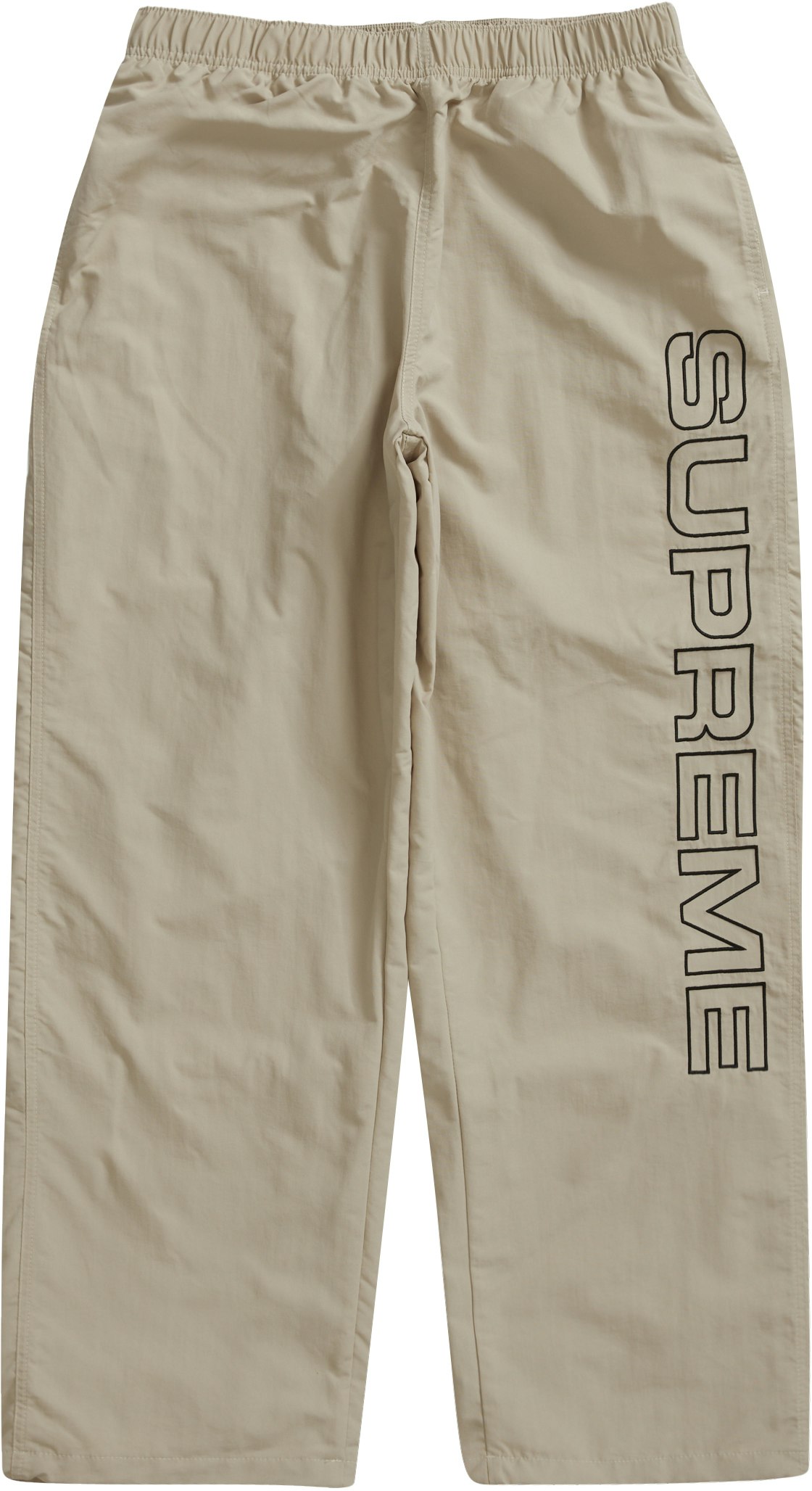 Supreme Spellout Embroidered Track Pant Sand - Novelship