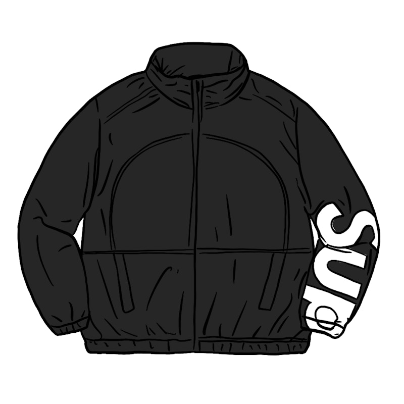 Buy Jaket Track Supreme Spellout Hitam