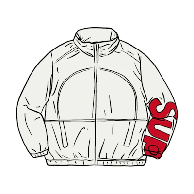 Supreme Spellout Track Jacket White