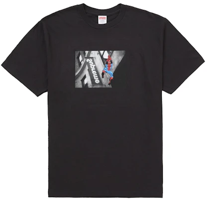 Supreme 蜘蛛侠黑色短袖T恤 Buy Supreme 蜘蛛侠黑色短袖T恤