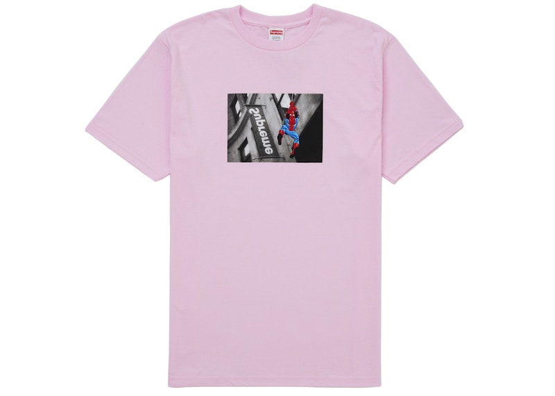 Supreme Spider-Man Tee Light Pink
