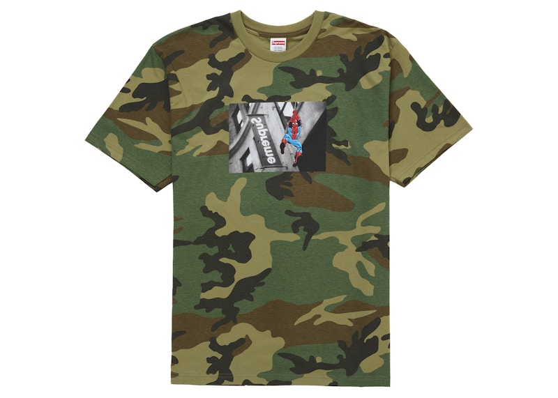 Supreme Spider-Man Tee Woodland Camo