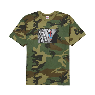 Supreme Spider-Man Tee Woodland Camo