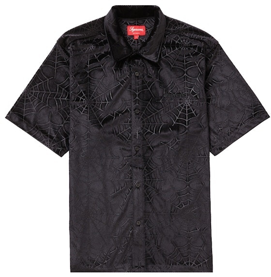 supreme-spider-web-velvet-s-s-shirt-black