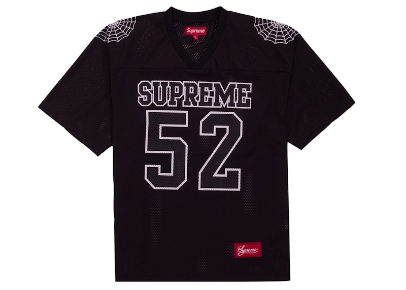Supreme Spiderweb Football Jersey Black