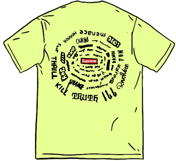 supreme-spiral-tee-bright-yellow