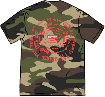 Supreme Spiral Tee Corak Woodland Camo Buy Supreme Spiral Tee Corak Woodland Camo