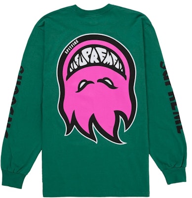 Supreme Spitfire Bighead L/S Tee Green Buy Supreme Spitfire Bighead L/S Tee Green