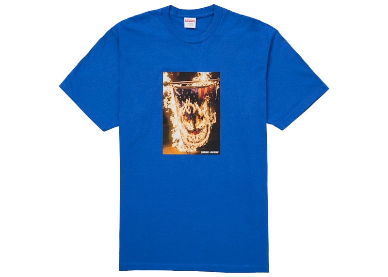 Buy Supreme Spitfire Flag Tee Blue