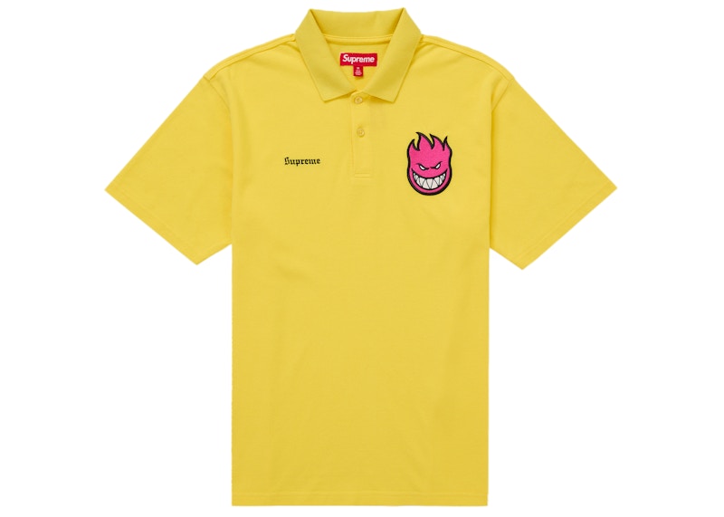 Supreme Spitfire Polo Shirt Yellow